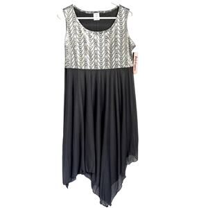 Body Wrappers Dance girl’s metallic velour sparkly line asymmetrical top